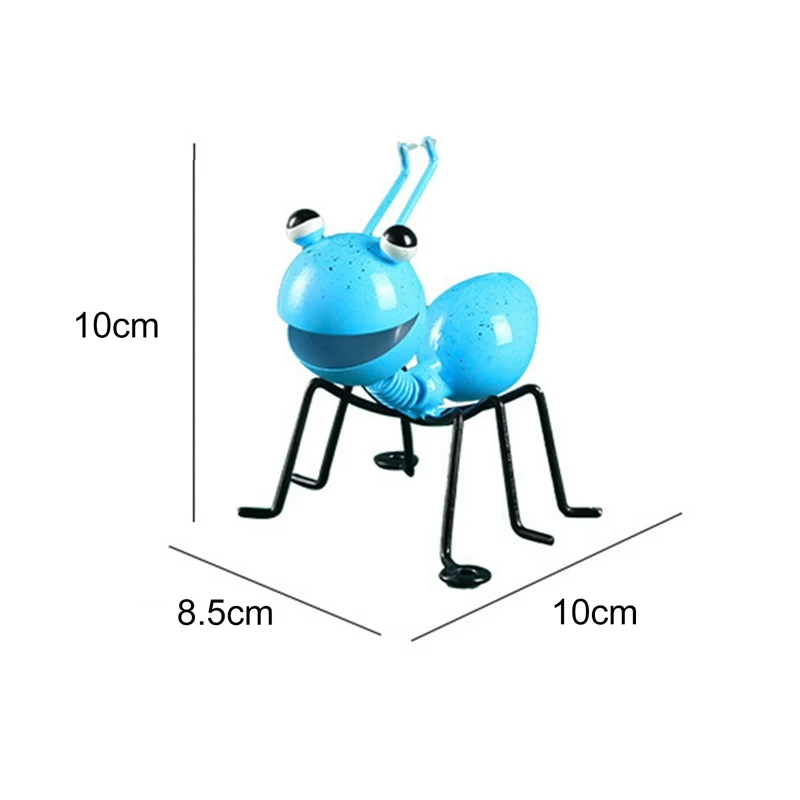 New Wrought Iron Ant Ornaments Garden Wrought Iron Decoration Potted Computer Desktop Ornaments Kids Toys Play House Cute Gift