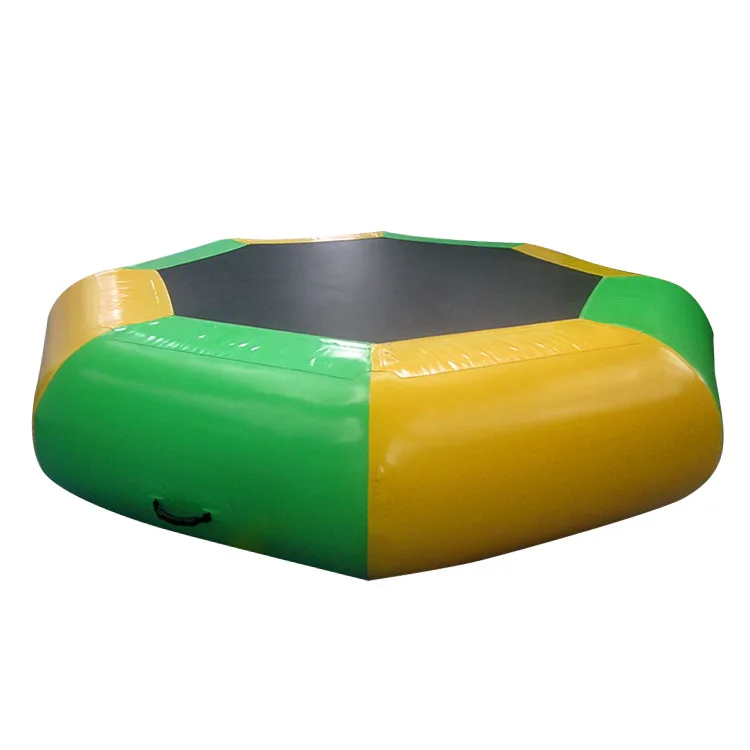 #Customized summer children's mobile park inflatable water trampoline adult outdoor play closed air trampoline toy equipment man