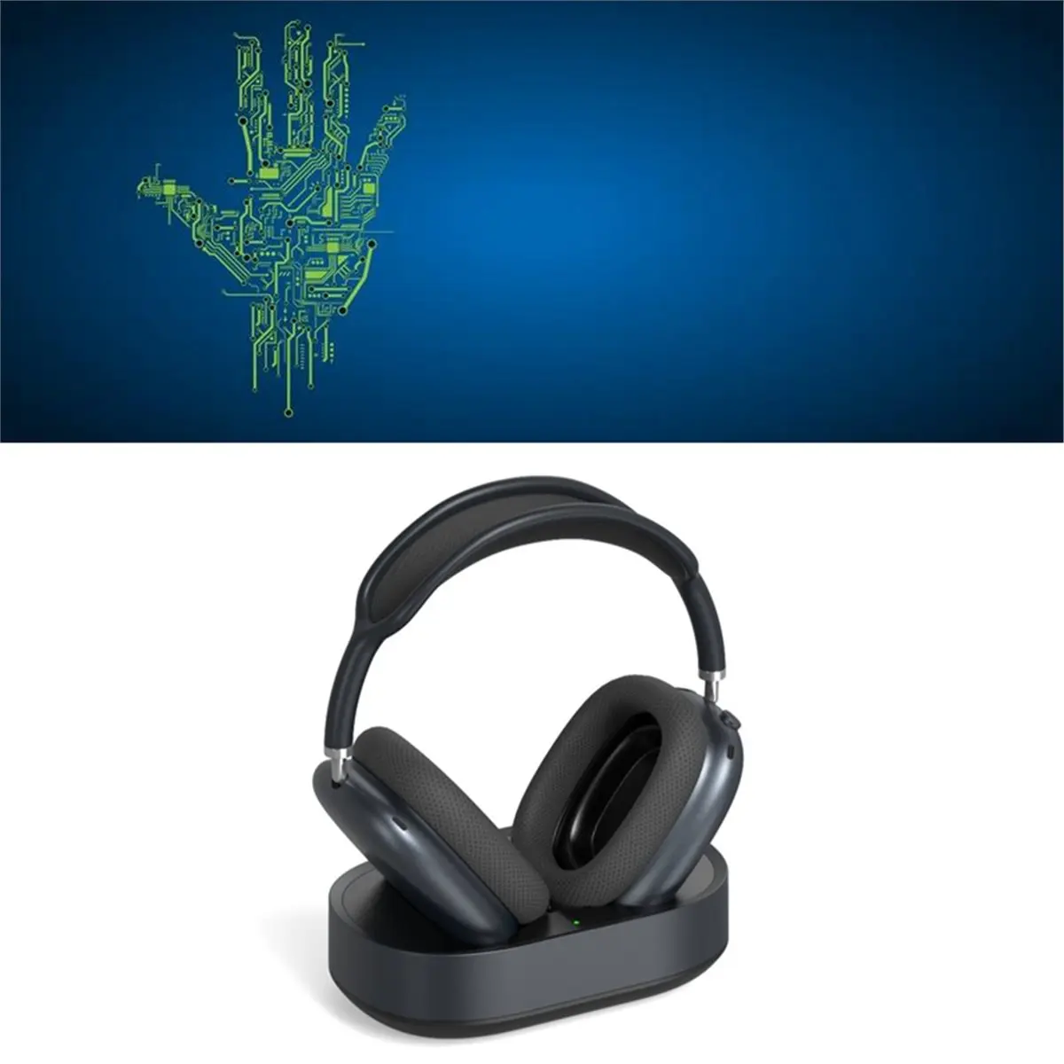 #90Y Electronics Accessories,Charging Dock Holder Stand for AirPods Max Wireless Headphones (Black)