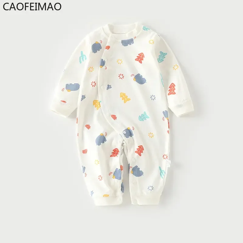 

Baby Clothes Spring and Autumn Pure Cotton Long-sleeved Hayi Climbing Clothes Newborn Autumn Clothes Thin Children's Pajamas