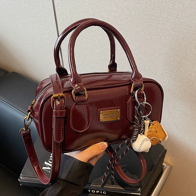 

New 2025 Bowling Bags For Women Small Handbags and Purse Ladies Luxury Brand Designer Shoulder Crossbody Bags Female Casual Bags