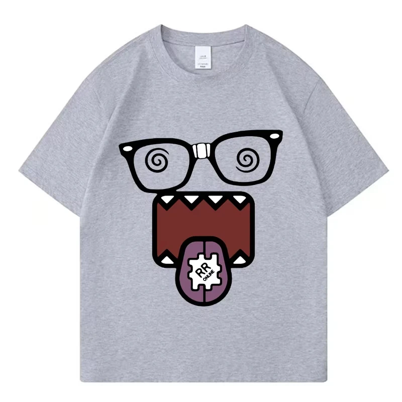 Domo Kun Funny Meme T Shirts Men's Women Clothes Classic Casual Tee Shirts Short Sleeve Summer T-shirt Tops Streetwear