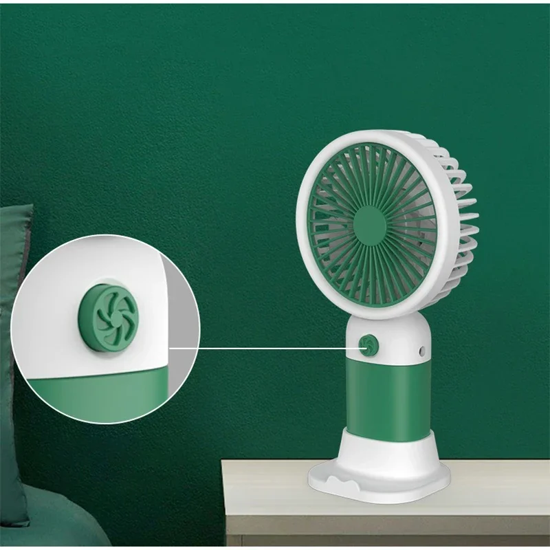 Multi-purpose Portable Desktop Handheld Small Fan Cartoon Cute Fruit Flower Lazy Phone Holder Student Summer Electrical Fan Usb