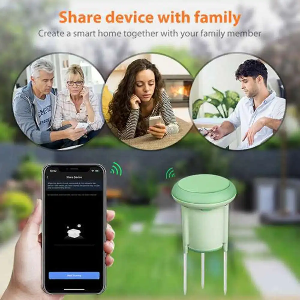 Compact Tuya Compatible Wireless Sensor Battery Operated Plastic Monitoring Device For Office Home Convenience