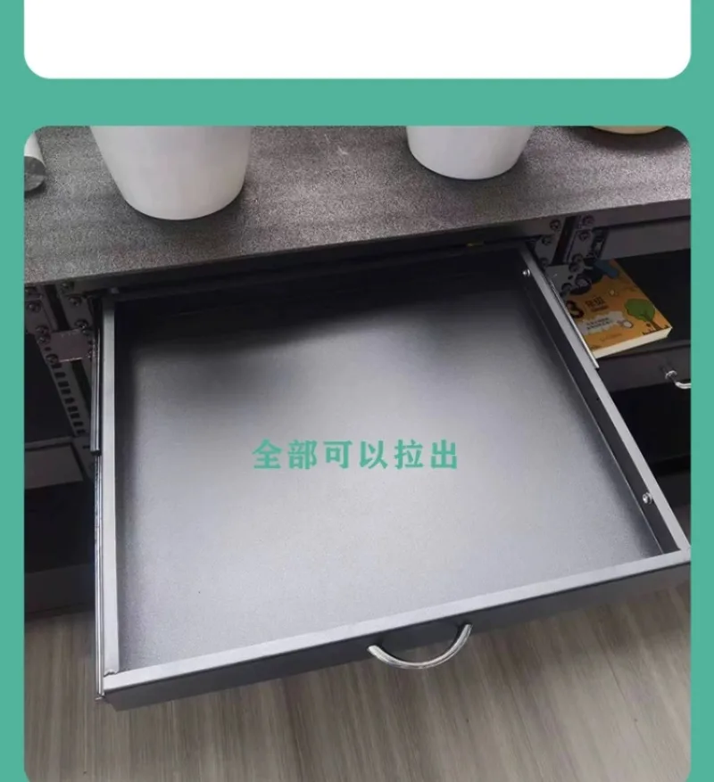 19 Inch 1U Sliding Server Rack Drawer Tray Network Cabinet Storage Shelf Adjustable for Keyboard And Mouse - Storage Tray