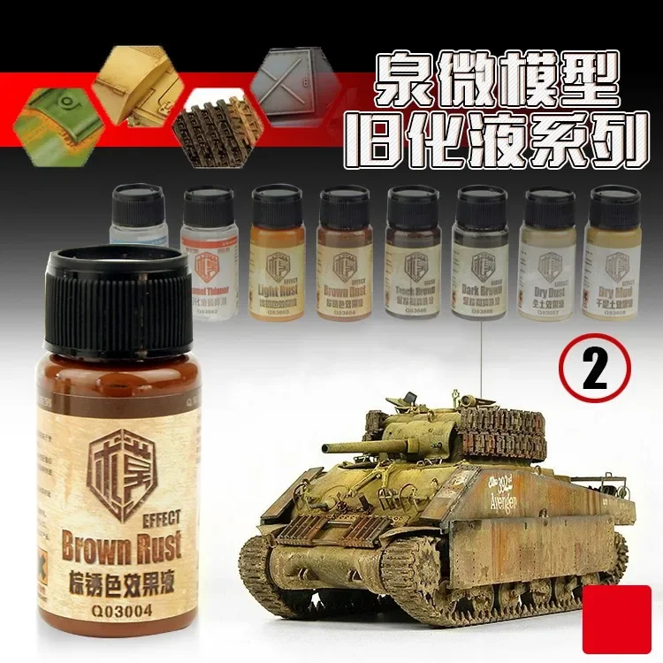 QW-Model 40ML Weathing Aging Effect Paint Wood Deck Wash Dark Stripe Wash Painting for Militariy Ship Model Hobby DIY Tools