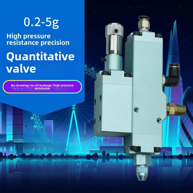Single liquid thimble type dispensing valve High viscosity liquid grease quantitative