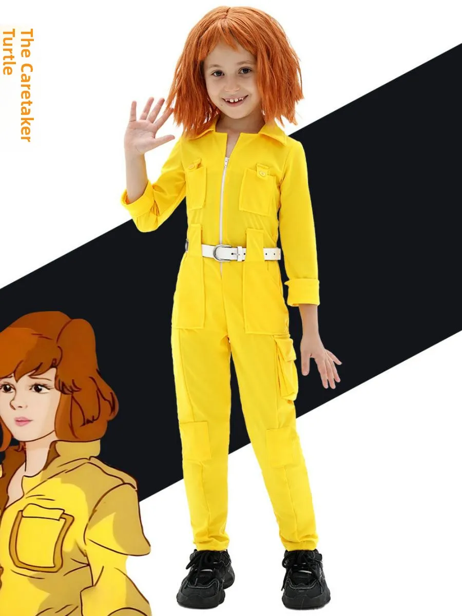 

Новый ролевой костюм на Хэллоуин, ниндзя, черепаха, репортер, сценическое представление, одежда для косплея, детская одежда