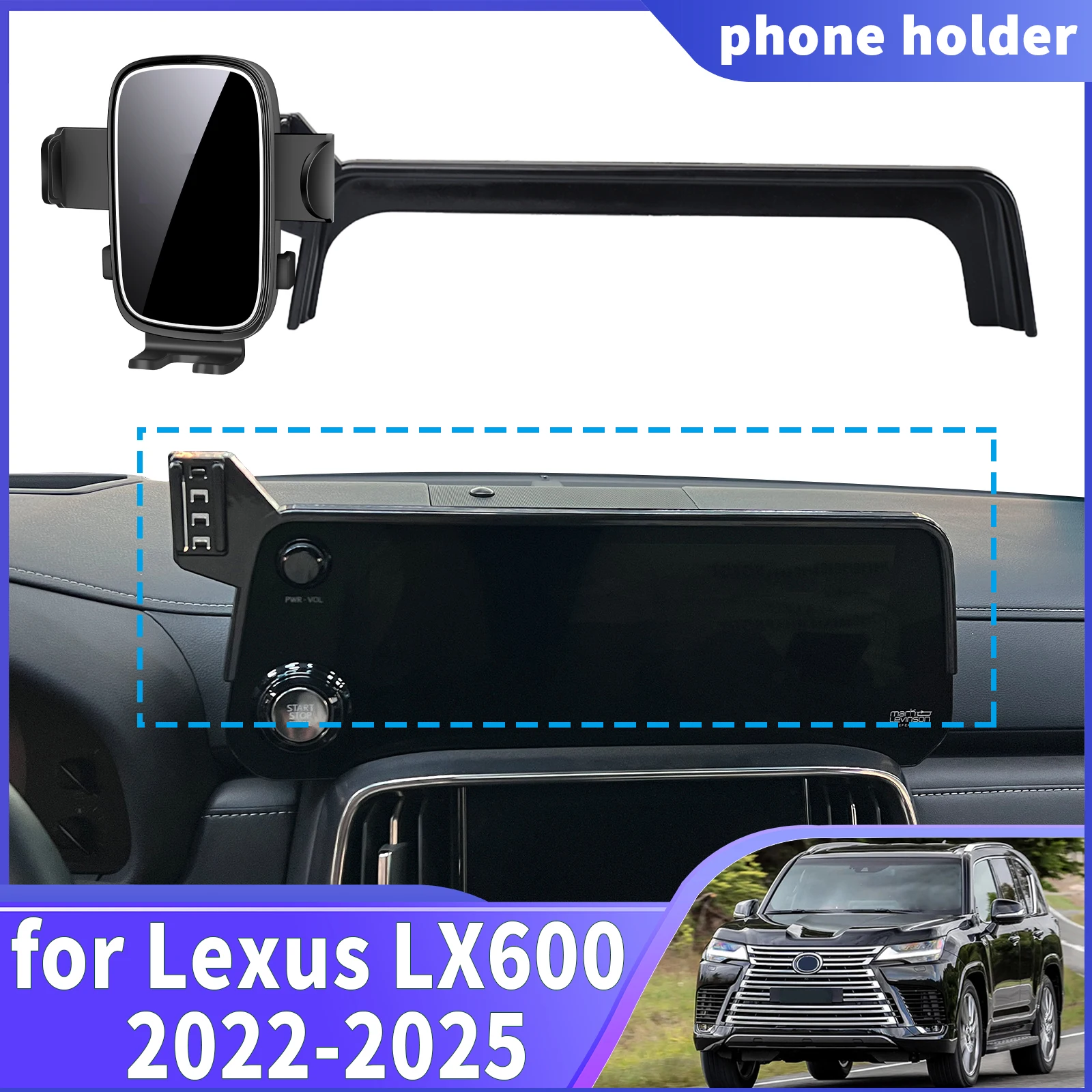

fit for Lexus LX600 2022 2023 2024 2025 Navigation Phone Holder Mount Customized Car accessoires