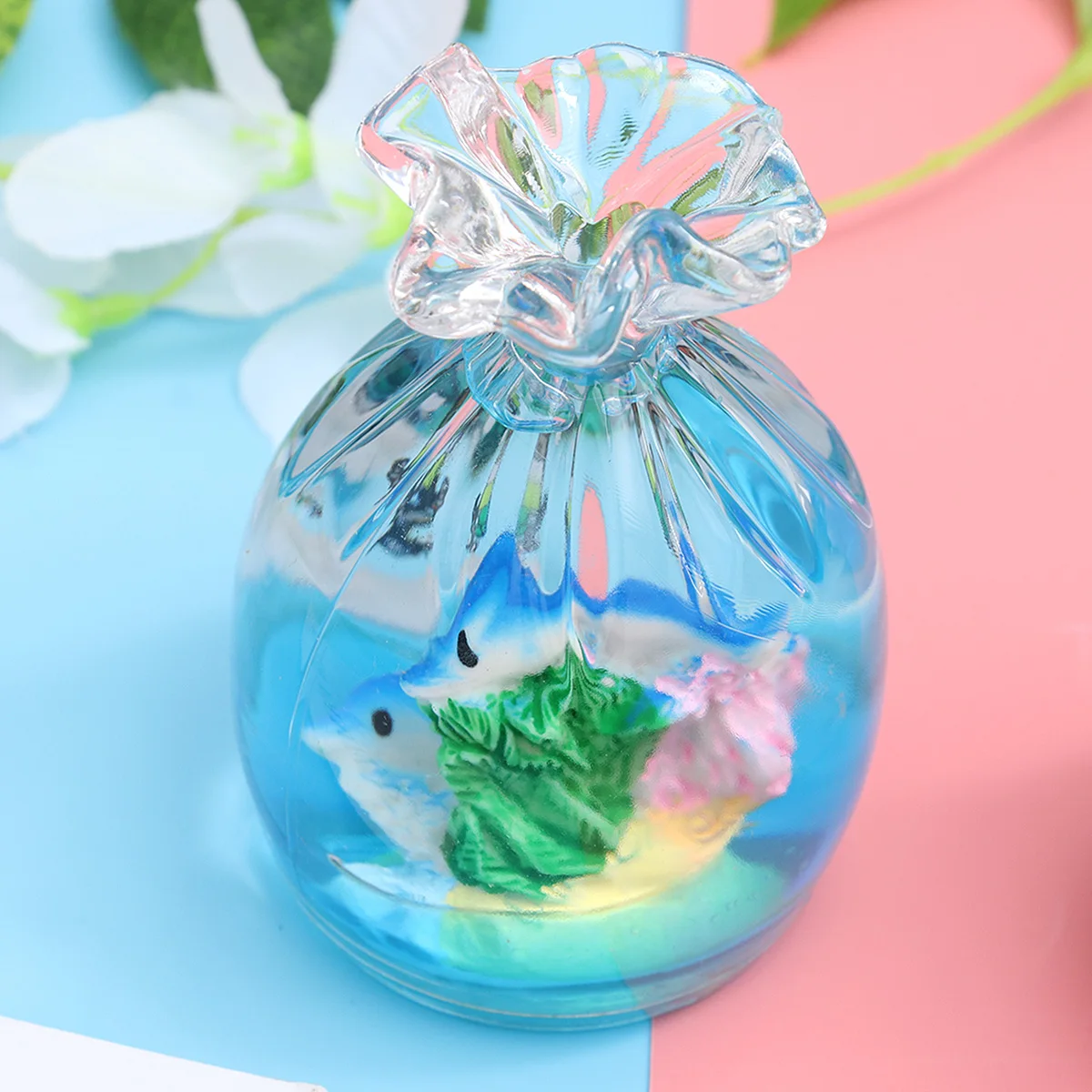 

Creative Pen Holder Oil Drop Bubbler Timer Acrylic Home Office Desk Ornament Mediterranean Style Colorful