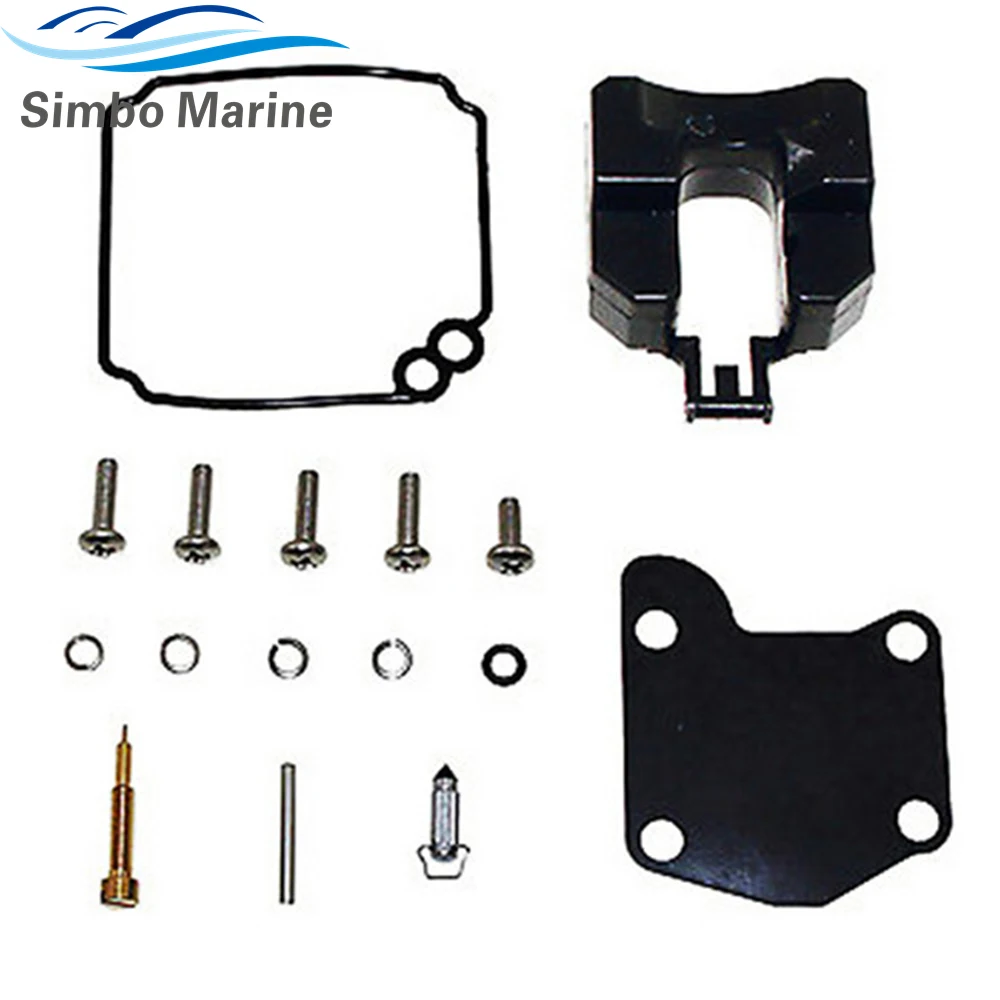 63V-W0093 Carburetor Repair Kit For Yamaha 2 Stroke 9.9HP 15HP Outboard Motor 63V-W0093-A0 63V-W0093-00 Sierra 18-7058