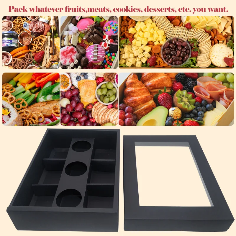 Maßgeschneidert. Grenzüberschreitende, heiße, verdickte 6-Gitter-Picknickbox für Party, Kuchen, Snackschale, Nachmittagstee, Campingbox, Fabrik, Großhandel