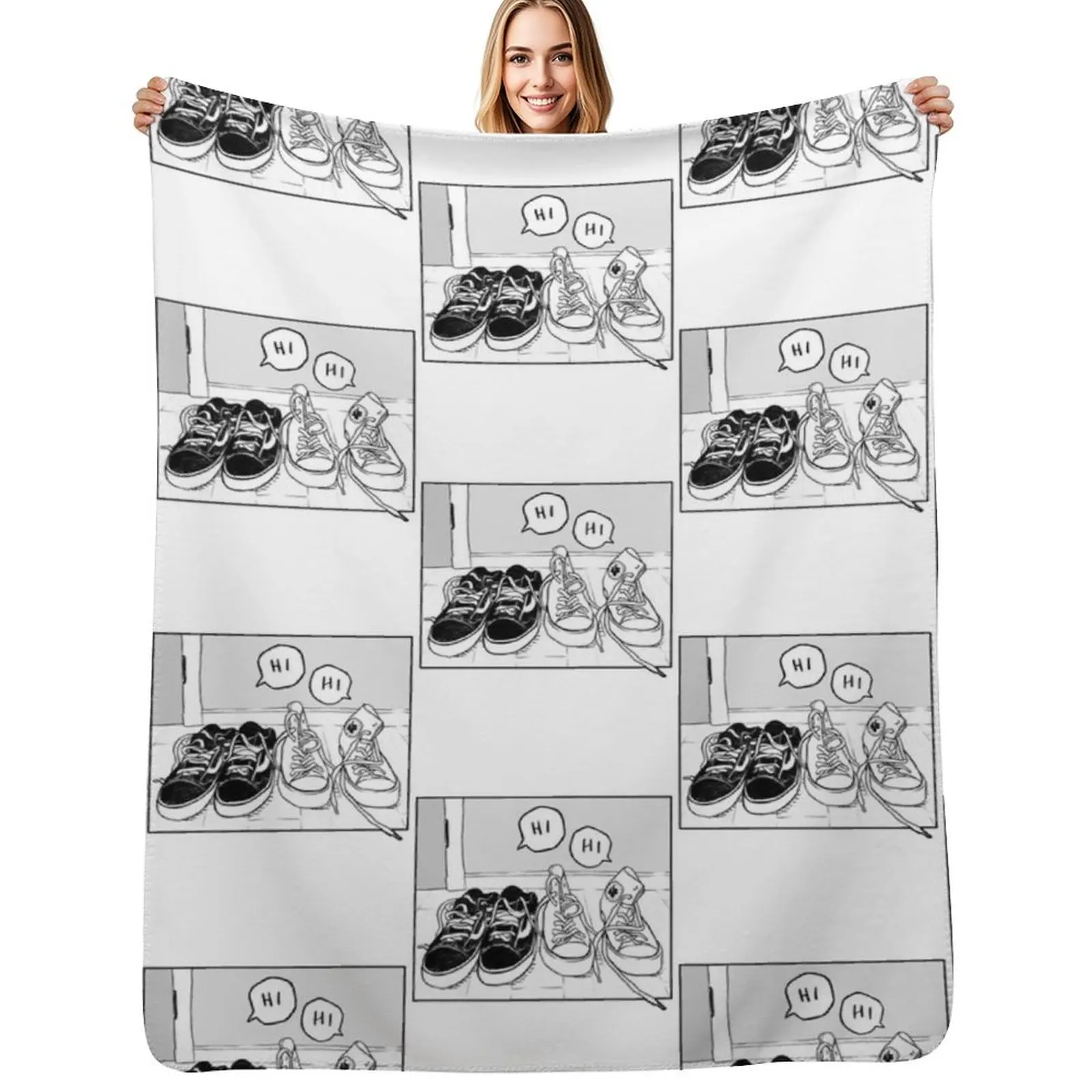 

Heartstopper shoes Throw Blanket Thermal Decoratives Cute Designers Blankets