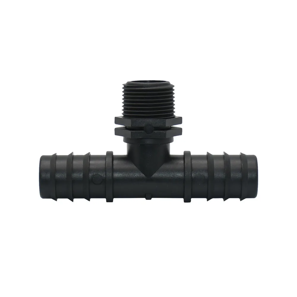 16/20/25mm Garden PE Hose Connector 2-way Water Splitter Plastic Pipe Tube Barb Fitting With1/2 3/4