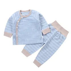 Newborn Baby Boy Clothes Suit Cotton Tops+High Waist Pant 2Pcs Set Thicken Cartoon Underwear Infant Sleepwear Kid Tracksuit A741