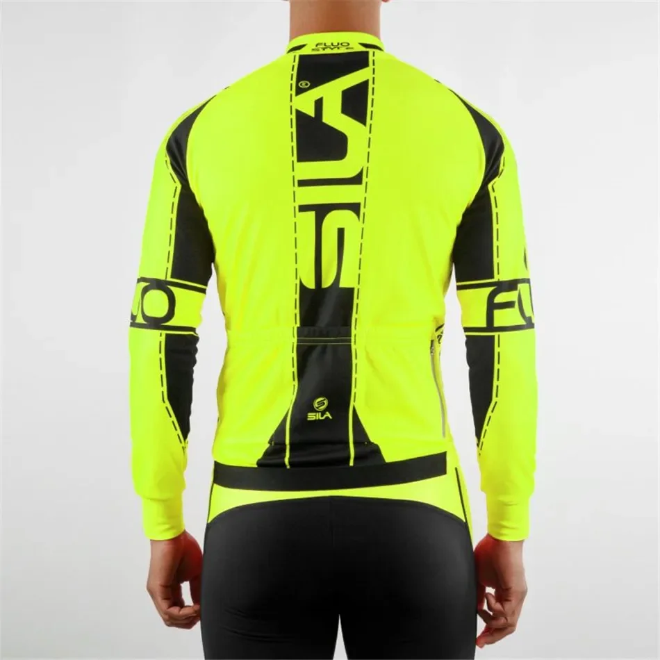 Sila Usa Men's Bike Outdoor Sports Jacket Cashmere Warm Jersey Long Sleeve Winter Jacket Mountain Biking Long Cycling Jersey