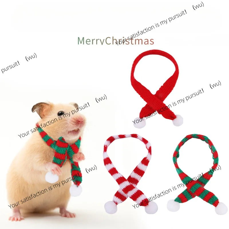 1pcs Scarf  for Hamster New Style Christmas Woolen Scarf Small Pet Accessories Hamster Parrot Warm Scarf Christmas supplies