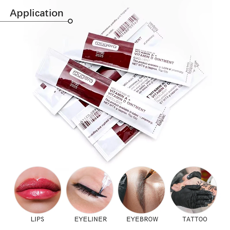 50Pcs Vitamin Ointment A&D Anti Scar For Permanent Tattoo Microblading Body Eyebrows Lips Makeup Aftercare Repair Healing Cream