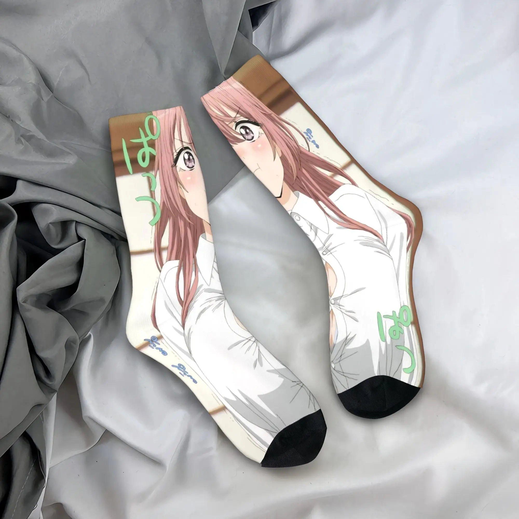 Чулки Kitagawa Marin Shinju and Sajuna Inui, мужские носки, дышащие готические носки, осенние велосипедные носки против пота, идея подарка