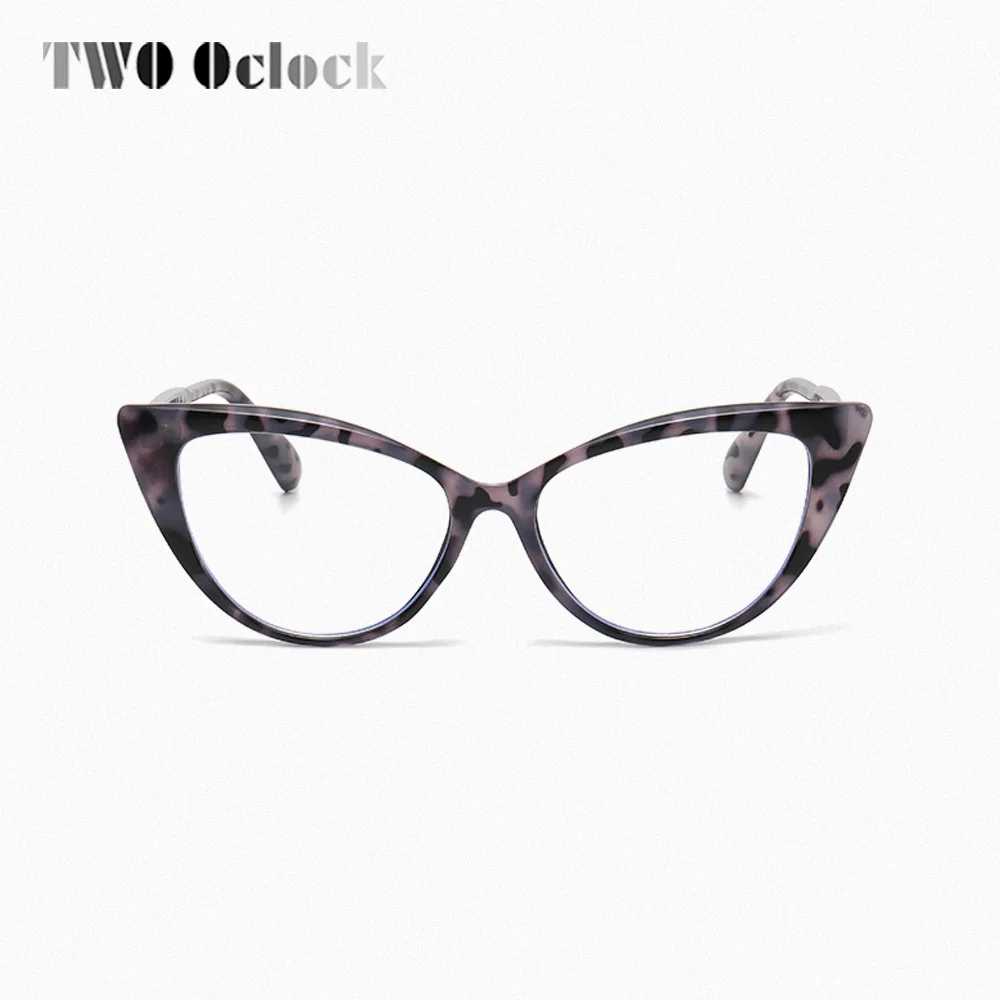 Elegant Ladies Cat Eye Glasses Vintage Leopard Anti Blue Light Eyeglasses Frame Women Myopia Prescription Optic Frames 2023 New