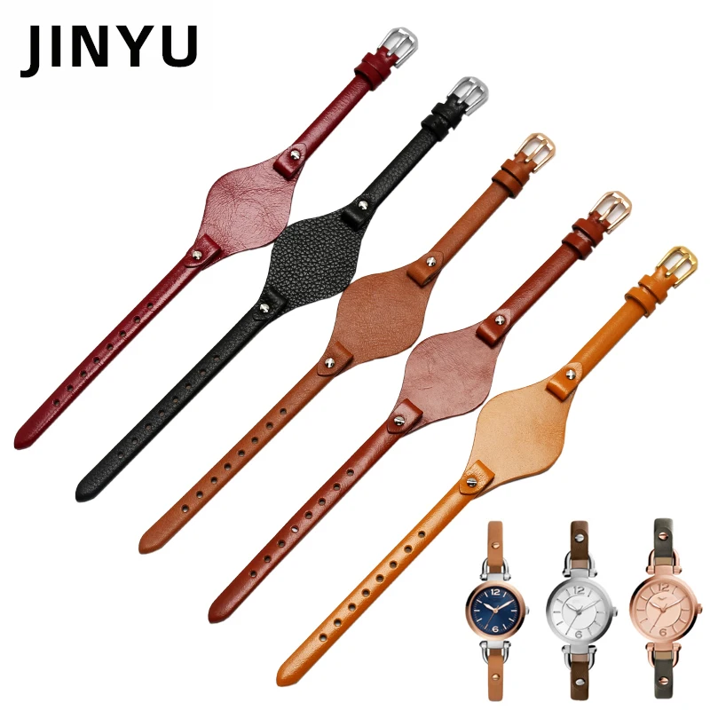 high quality cowhide watchbands for fossil ES3077 ES2830 ES3262 ES3060 Stylish women's watch straps Small bracelet