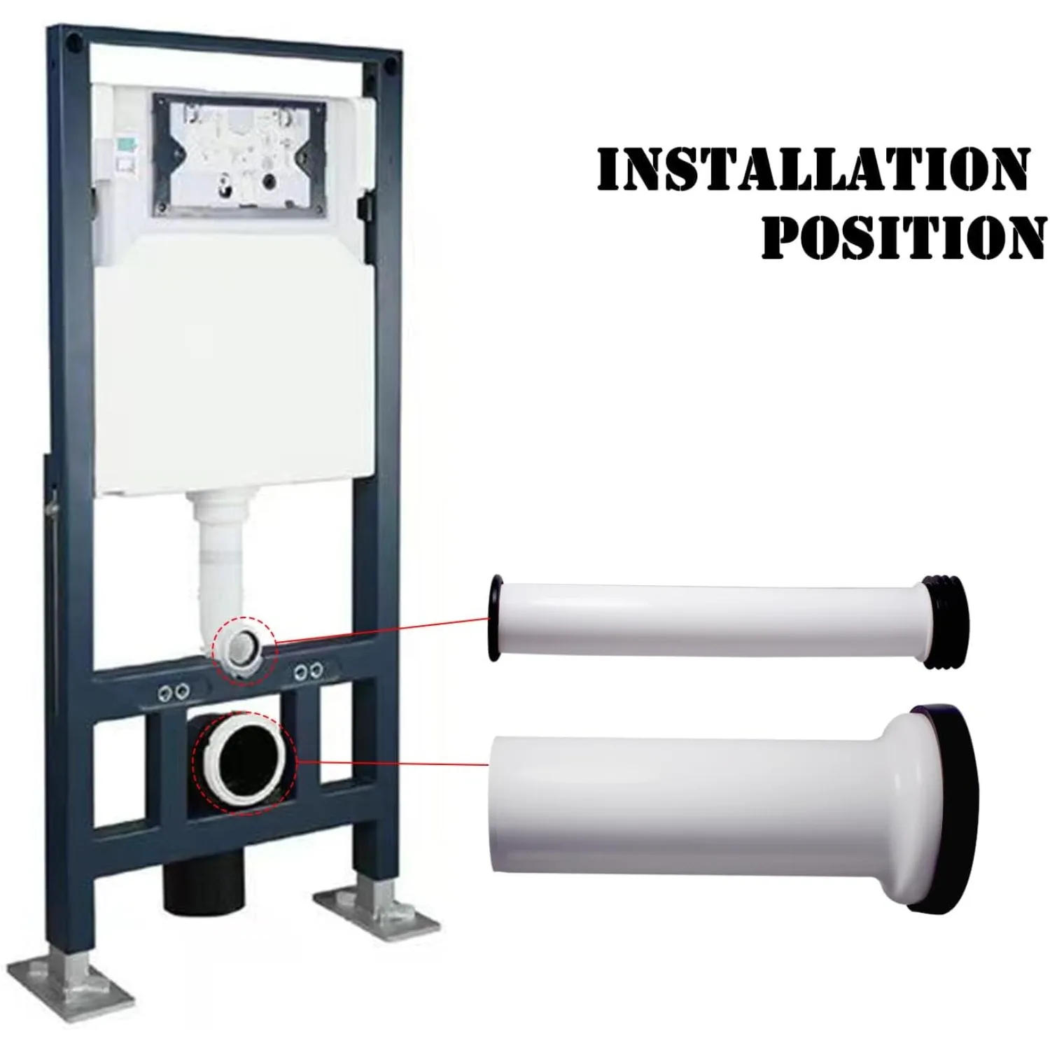 Toilet Tank Inlet Valve Drainage Pipe Kit Compatible with TOTO Leakproof Extended Connecting Set​