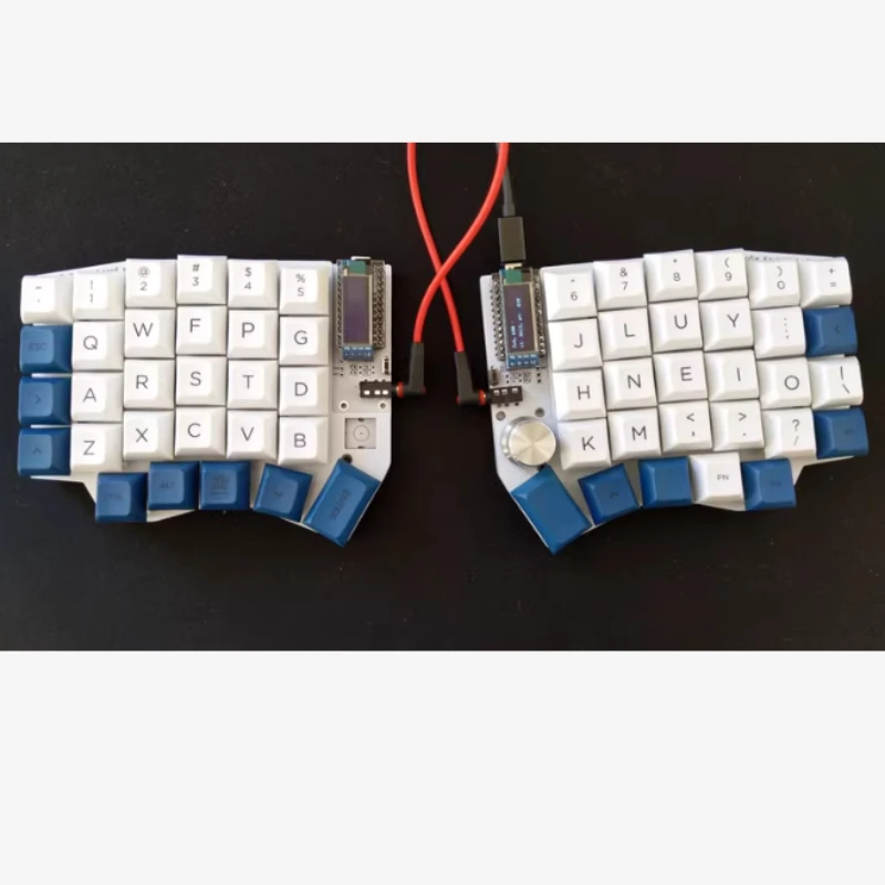 

Sofle Keyboard V1 Split Keyboard Kit Custom Hot Swappable Switchless Keyless Hood VIA Button Replacement for Mechanical Keyboard