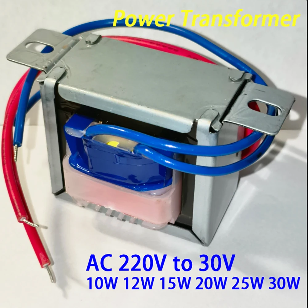 1Pcs 10W 12W 15W 20W 25W 30W AC 220V 50HZ Power Transformer Input Change Output Voltage 30V Single V 2 Line