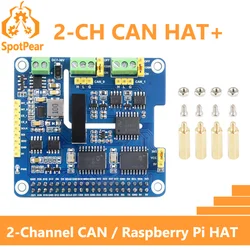 Raspberry Pi 2-Channel Isolated CAN Bus Expansion HAT Dual Chips Solution Built-In Multi Protections