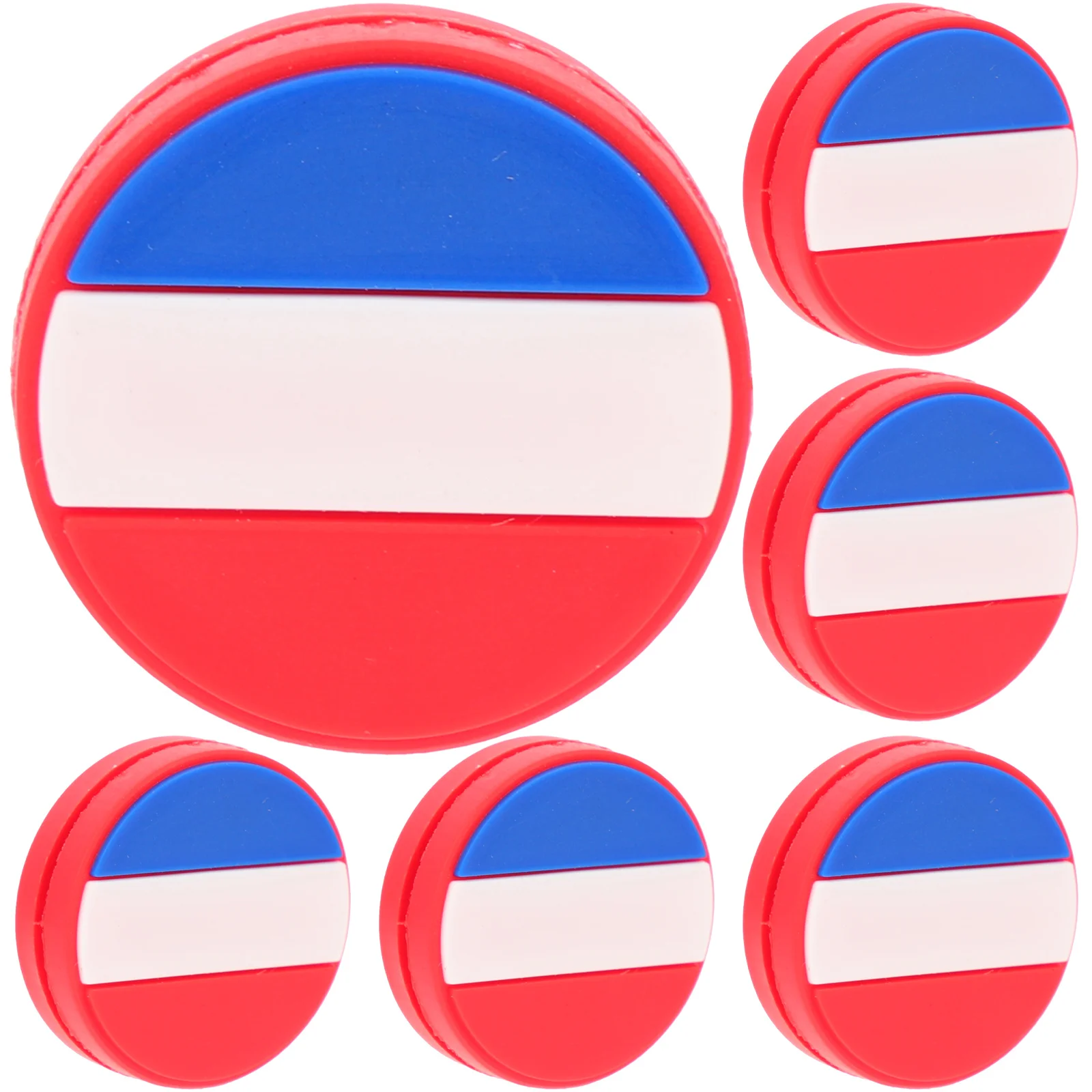 

6Pcs Silicone Tennis Dampeners National Flag Pattern Racket Shocking Absorbers Vibration Dampener Tennis Accessory