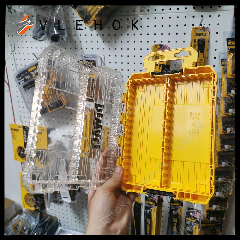 DEWALT Drill Parts Storage Box Bit Holder Baffle Electric Power Tools Accessories Stackable Tough Case DT70803