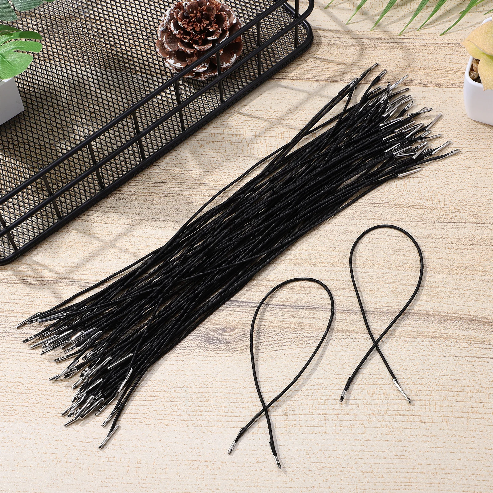 

50Pcs Stretch Elastic Barbed Cords Heavy Duty Strong Strings for DIY Craft Hats Notebooks Barbed Cords Elastic String