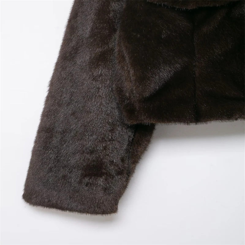 معطف سترة قصير أنيق غير رسمي للنساء من الفرو الصناعي من High-Street - مجموعة جديدة لخريف وشتاء 2025 #5