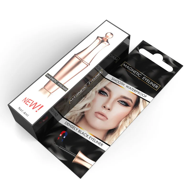 Magnetische Wimpers Eyeliner Pincet Set Natuurlijke Valse Lash Herhaald Gebruik 3d Nerts Wimpers Waterdichte Vloeibare Eyeliner Make-Up Tool