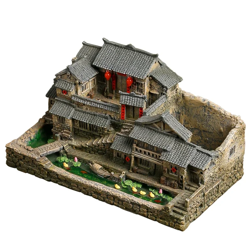 

Орнамент бонсай дзен в китайском стиле, гостиная, офис, книжный шкаф, орнамент полки Богу, настольный микропейзаж