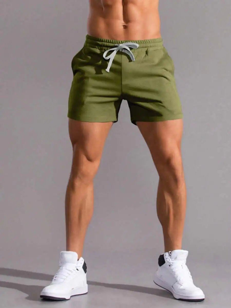 Manfinity Homme Men's Summer Casual Sport Daily Contrast Color Drawstring Waist Shorts Men Gym Shorts For Men Shorts Gym