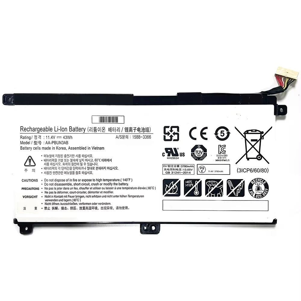 7XINbox AA-PBUN3AB AA-PBUN3QB 11.4V 43Wh Laptop Battery For Samsung Notebook 7 Spin NP530E5M NP740U NP740U5L NP800G5M NP300E5K