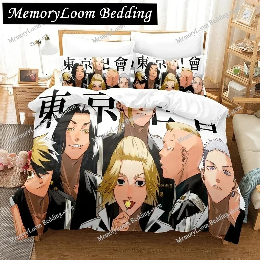 Anime Tokyo Avengers Bedding Set Game 3d Print Bed Linen Quilt Soft Duvet Cover Sets Home Textile Que Home Textileextile