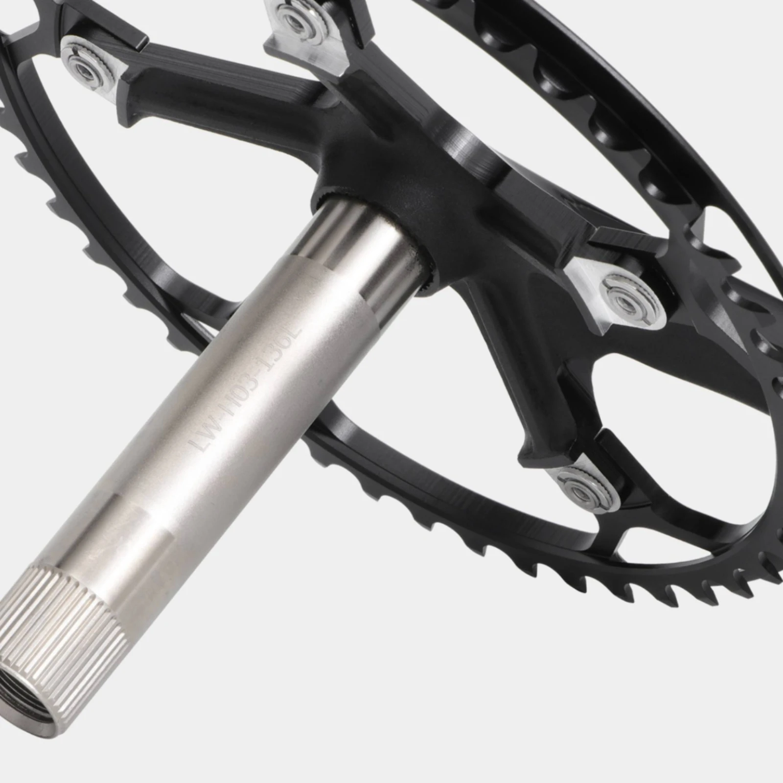 Crankset with Five-Bolt Chainring Mount Integrated Folding Bike Crankset Crank Arms Sleek Design Long-Lasting for Cyclists
