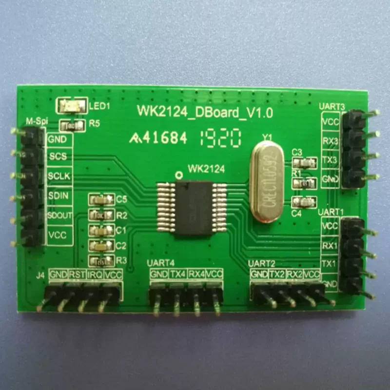 WK2124 serial port expansion development board SPI expansion 4 serial port DEMO