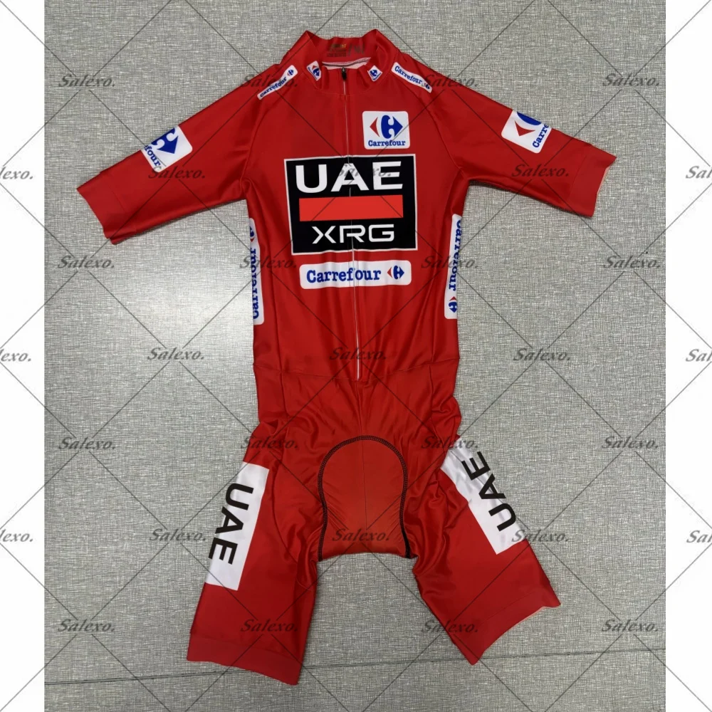 2026 UAE XRG Tour De France Jersey EMIRATES LASER CUT Skinsuit Cycling Short Sleeved Bodysuit SHORT Bike Maillot Ropa Ciclismo #4