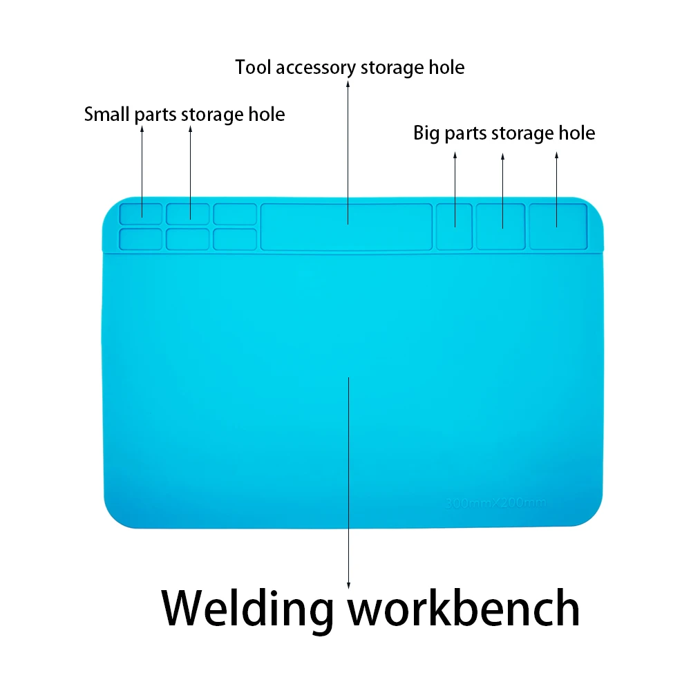 

300x200mm Heat-resistant Heat Gun BGA Soldering Station Repair insulation pad insulator pad desk mat maintenance platform