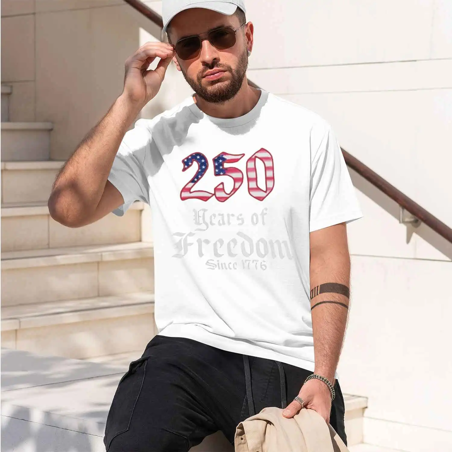 250 Years of Freem Since 1776 T-Shirt Patriot 250th Anniversary graph t shirts Flag Independence Day Unisex Tee 2026 New Model S