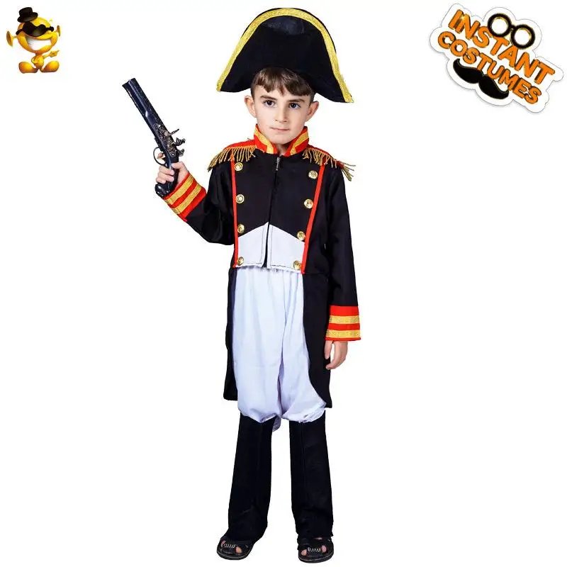 

Halloween Children's Napoleon Stage Performance Costume Set Boys' General Tailcoat Suit Kids' Festival Outfit Traditional Chi...