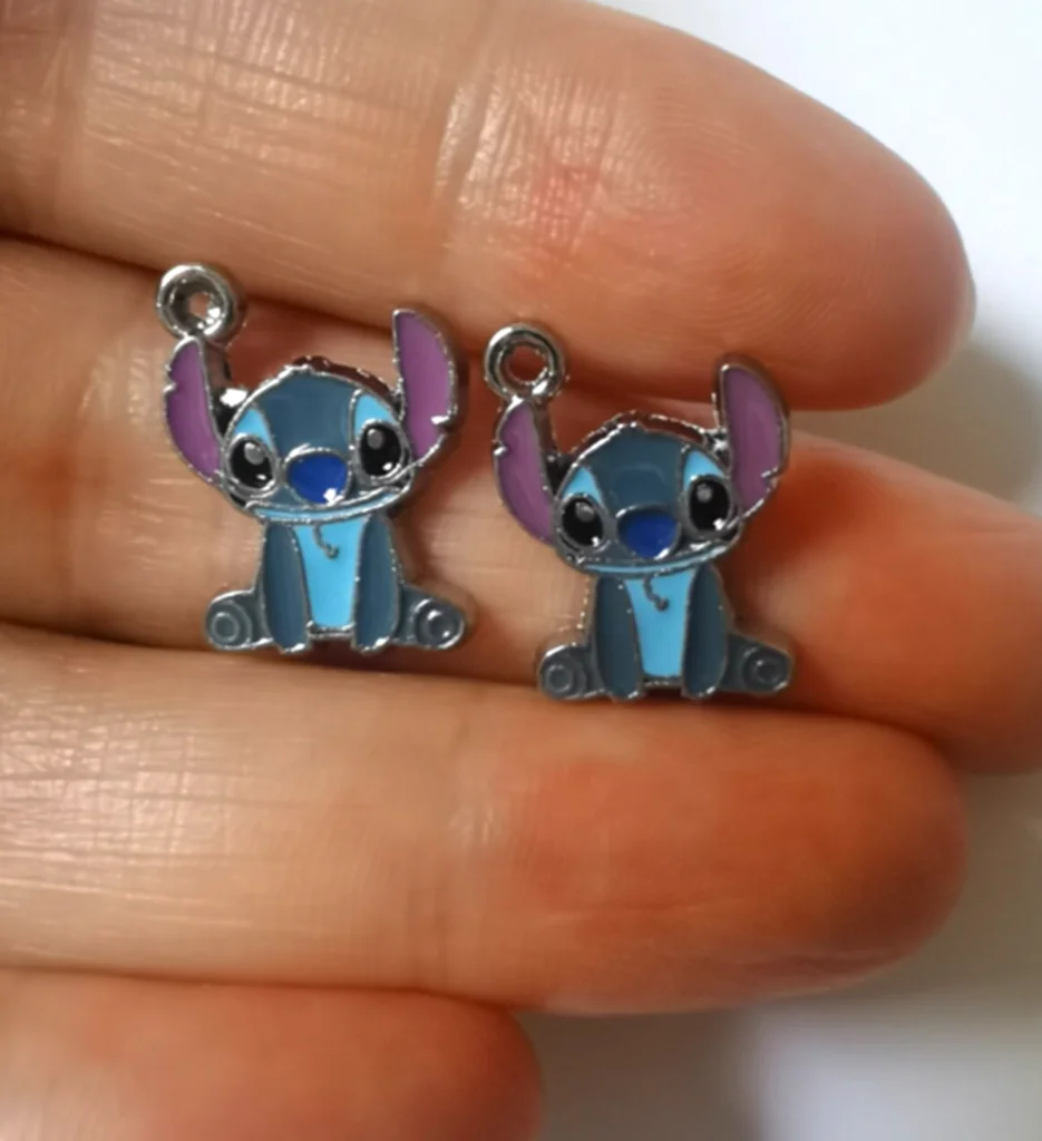 

Lot 10 Pcs Disney stitch Charms Jewelry Making Earrings Pendants Necklaces Bracelets DIY Accessories