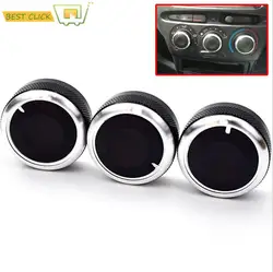 3Pcs/Set Switch Knob Knobs For Toyota Funcargo / Probox Heater Heat Climate Control Buttons Dials Frame A/C Air Panel Cover