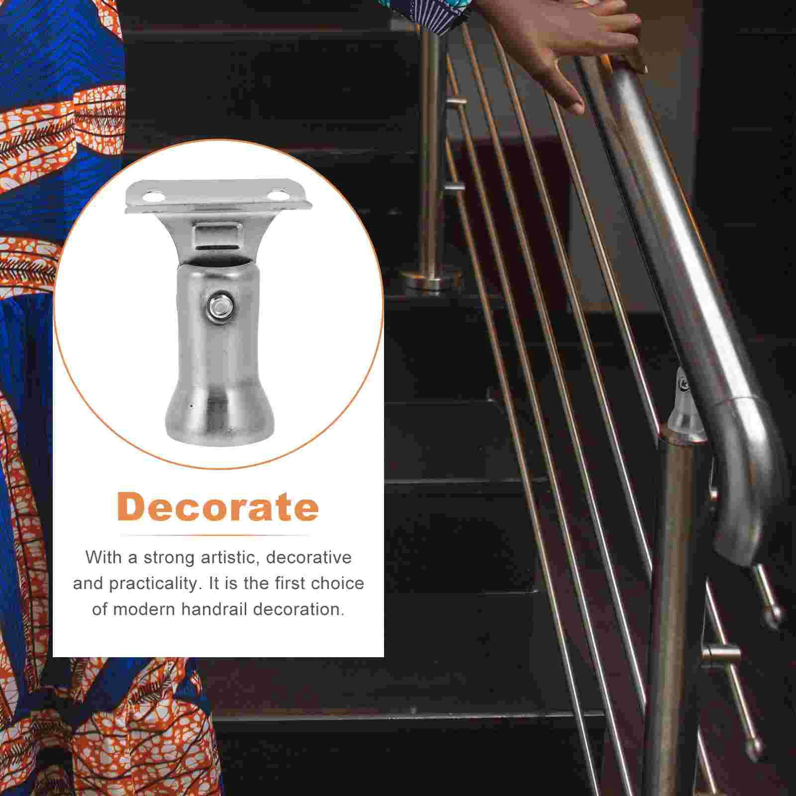 4 PCS Stair Railing Post Handrail Bracket Banister Column Activity Head 304 Stainless Steel Support