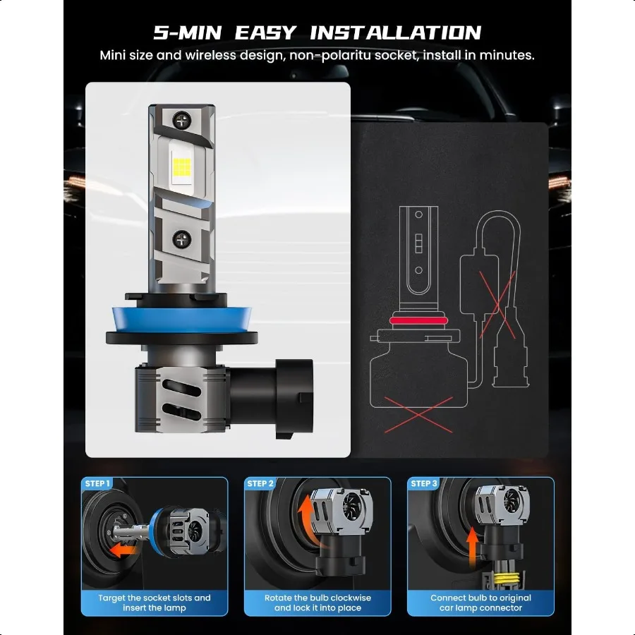 FRANXI 9005 HB3 H11 H8 H9 H16 لمبات كومبو أضواء الضباب 120 واط إيه مشرق 6000 كيلو أبيض بارد 1:1 تصميم مع مروحة التبريد التوصيل والتشغيل