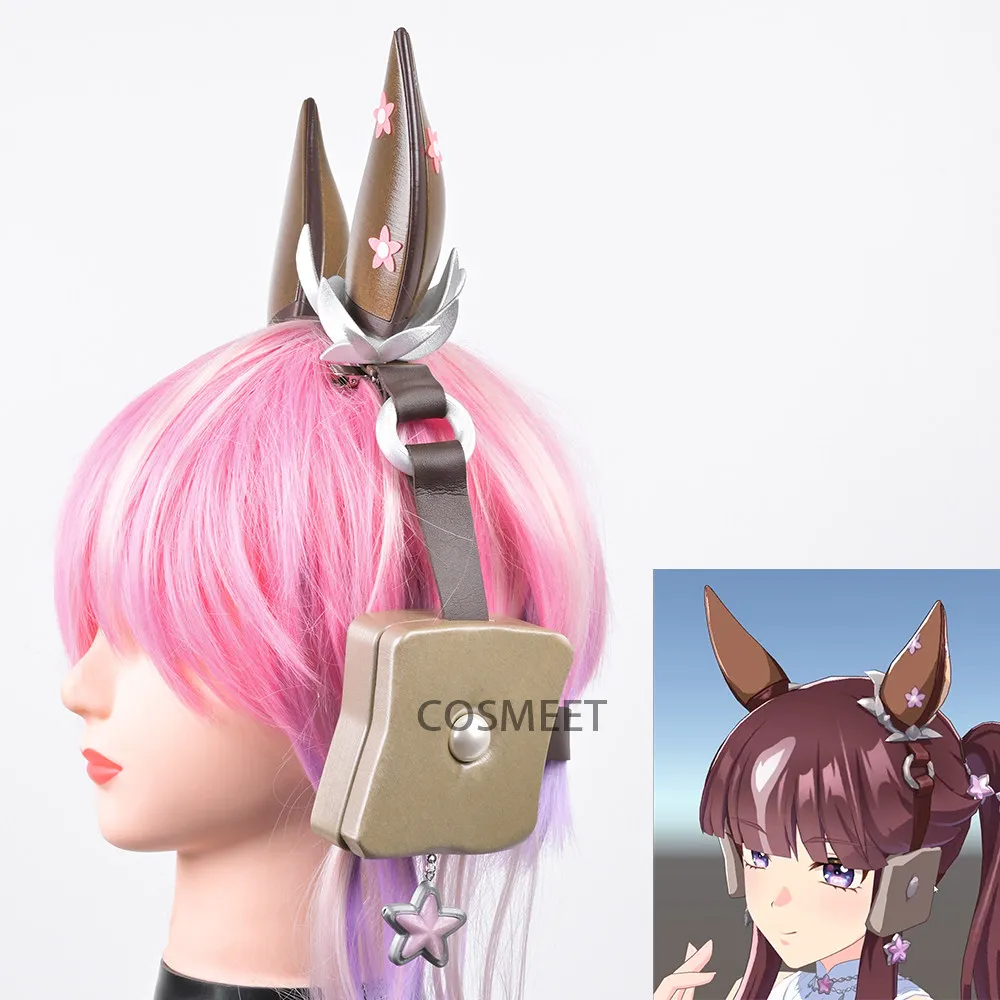 Anime Uma Musume Pretty Derby Rich Carat Cosplay Hair Clip For Halloween Carnival Party Dress Up Comic Con Cos Accessories