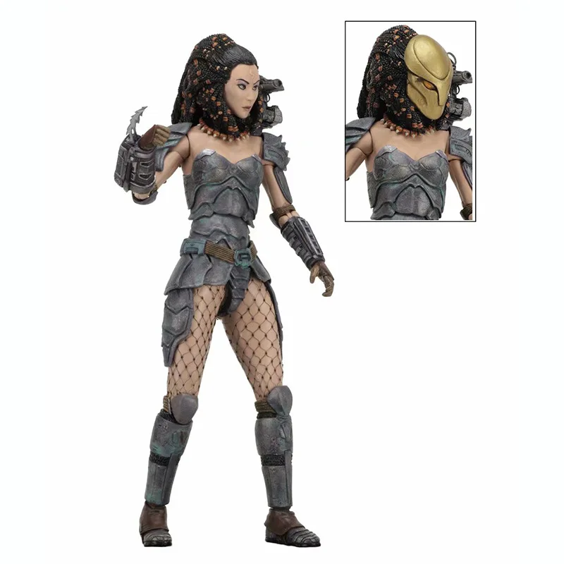 AVP Alien Vs Predator Action Figure Machiko Noguchi Hornhead Predator Figure PVC Koleksi Model Mainan 15-20Cm
